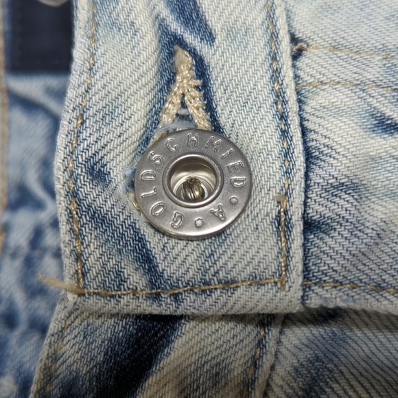 Adriano Goldschmiede The Jodi Crop High Rise Slim Flare Distressed Hem Jeans W32 - Picture 6 of 16